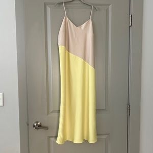 Express color block slip dress